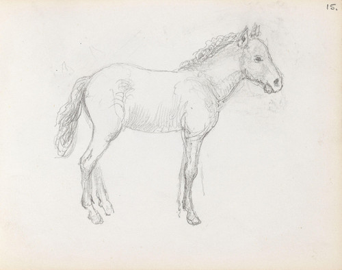 Gallery Edition study of Adolph Tidemand's Horse study.