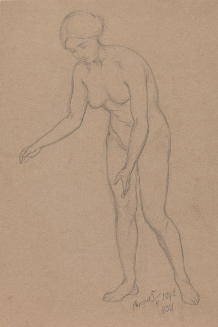 Gallery Edition study of Adolph Tidemand's Kvinneakt.