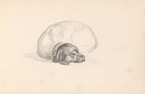 Gallery Edition study of Adolph Tidemand's Lying dog.