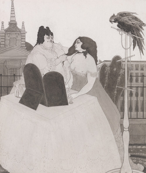 Gallery Edition study of Aubrey Vincent Beardsley's The Lady at the Dressing Table.