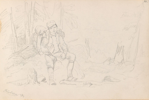 Gallery Edition study of Adolph Tidemand's Rast på Risåsen.