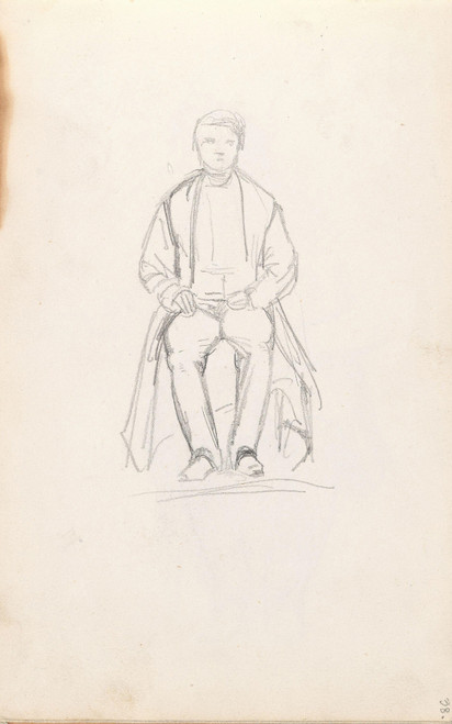Gallery Edition study of Adolph Tidemand's Sittende mann.