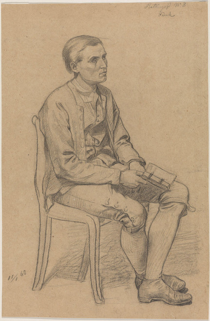 Gallery Edition study of Adolph Tidemand's Sittende mann med bok.