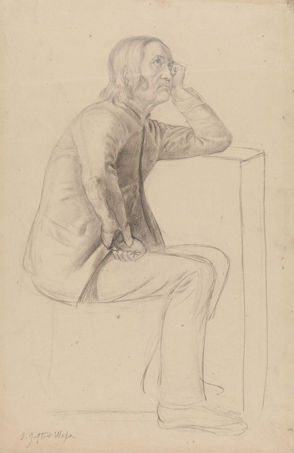 Gallery Edition study of Adolph Tidemand's Sitting man.