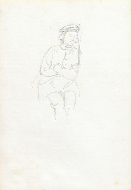 Gallery Edition study of Adolph Tidemand's Sovende mannsfigur.
