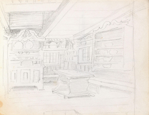 Gallery Edition study of Adolph Tidemand's Stueinteriør.