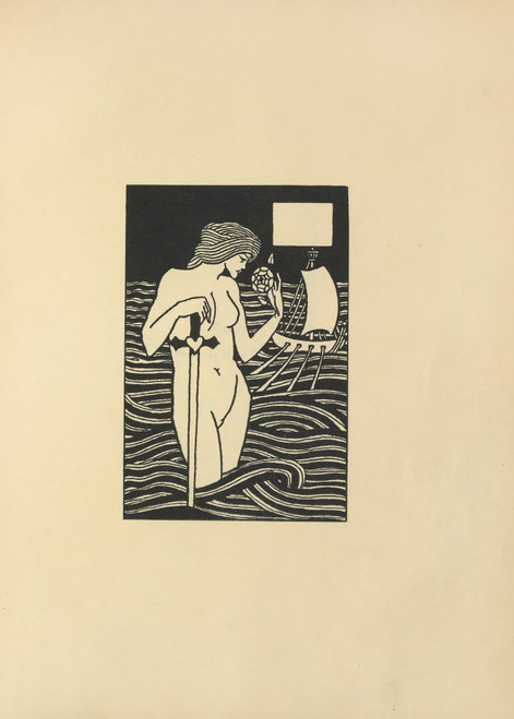 Gallery Edition study of Aubrey Vincent Beardsley's Vignette From ‘Le Morte Darthur’.