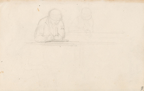 Gallery Edition study of Adolph Tidemand's Ung mann som tegner.