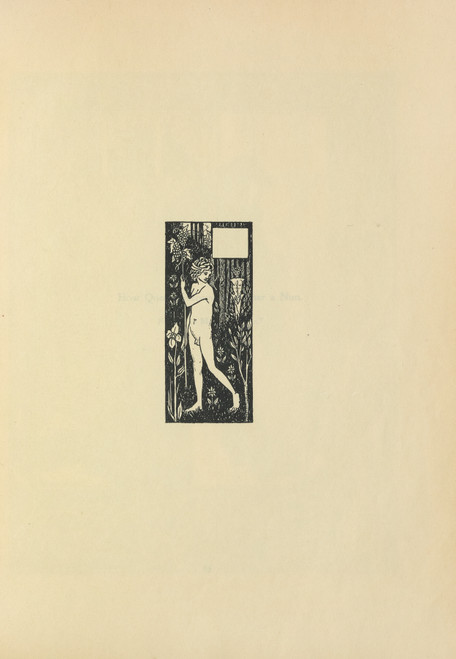 Gallery Edition study of Aubrey Vincent Beardsley's Vignette From ‘Le Morte Darthur’.