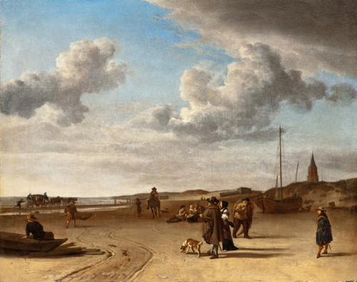 Gallery Edition study of Adriaen van de Velde's The Beach Scheveningen.
