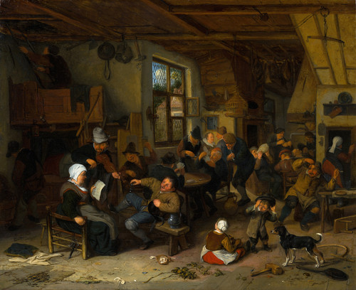 Gallery Edition study of Adriaen van Ostade's Peasant Inn.
