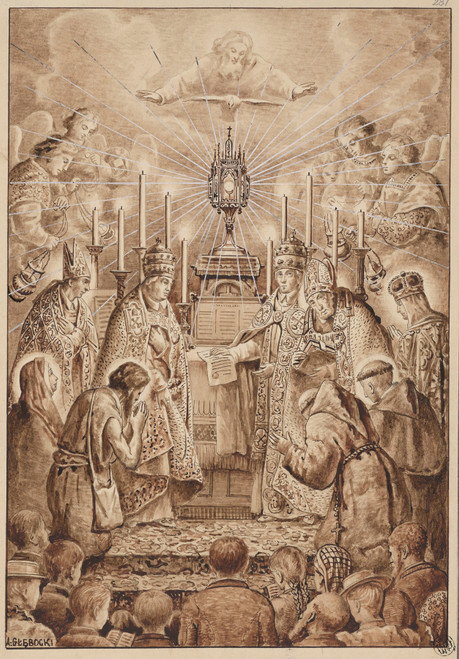 Gallery Edition study of Adrian Głębocki's Eucharistic Adoration.