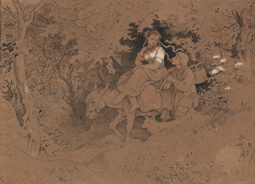 Gallery Edition study of Adrian Ludwig Richter's Im Walde.