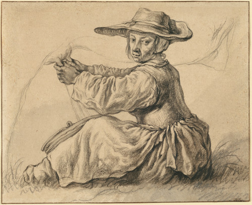 Gallery Edition study of Aelbert Cuyp's A Milkmaid.