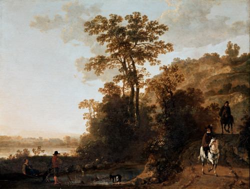 Gallery Edition study of Aelbert Cuyp's An Evening Ride near a River.