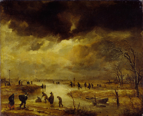 Gallery Edition study of Aert van der Neer's A Winter Scene.