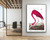 A monumental 60-inch architectural-scale fine art print of John James Audubon’s American Flamingo, featuring high-contrast coral and crimson feathers against a flat, non-reflective cream background for large-scale interior installations.