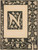 Gallery Edition study of Aubrey Vincent Beardsley's Border Design with Initial ‘N’.