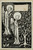 Gallery Edition study of Aubrey Vincent Beardsley's Decorative Study; Two Angels.