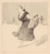 Gallery Edition study of Adolphe Léon Willette's Marianne -Il arrive il arrive.