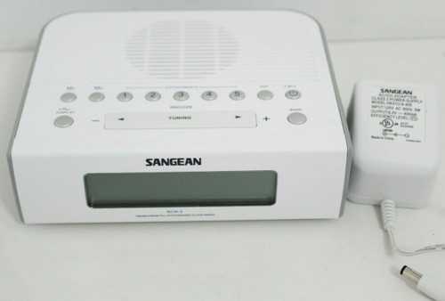 Sangean RCR-5 Digital AM/FM Clock Radio - White - Used  0799
