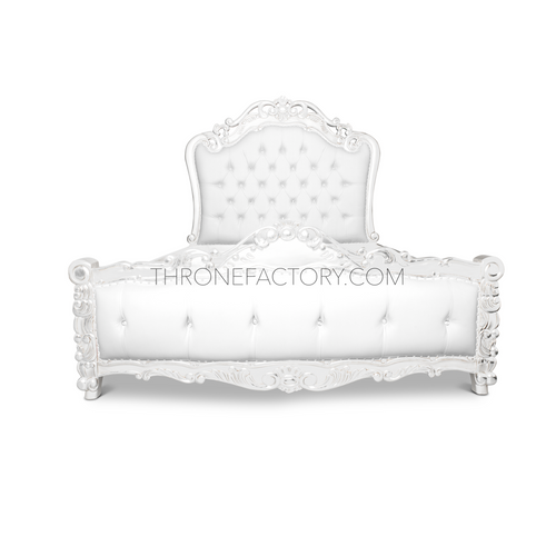 Baroque Bed (King) - White/Polar White