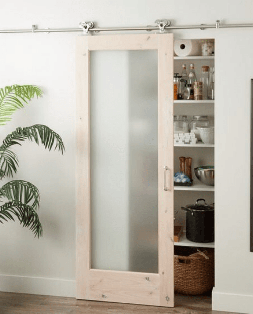 The Glass Panel Sliding Barn Door - Lifestyle Pantry