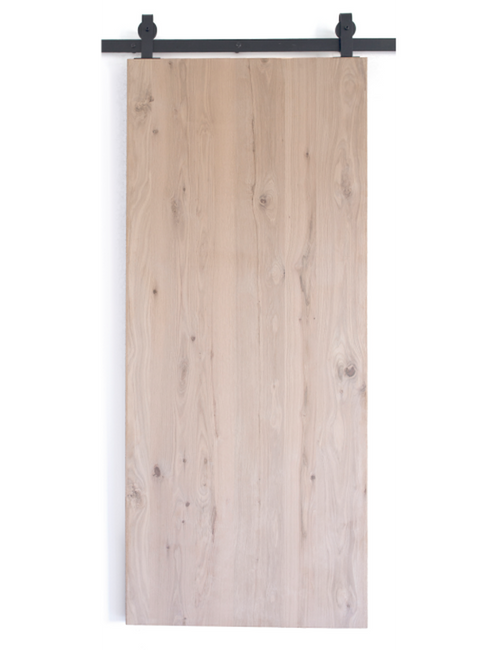 oak slab wood barn door