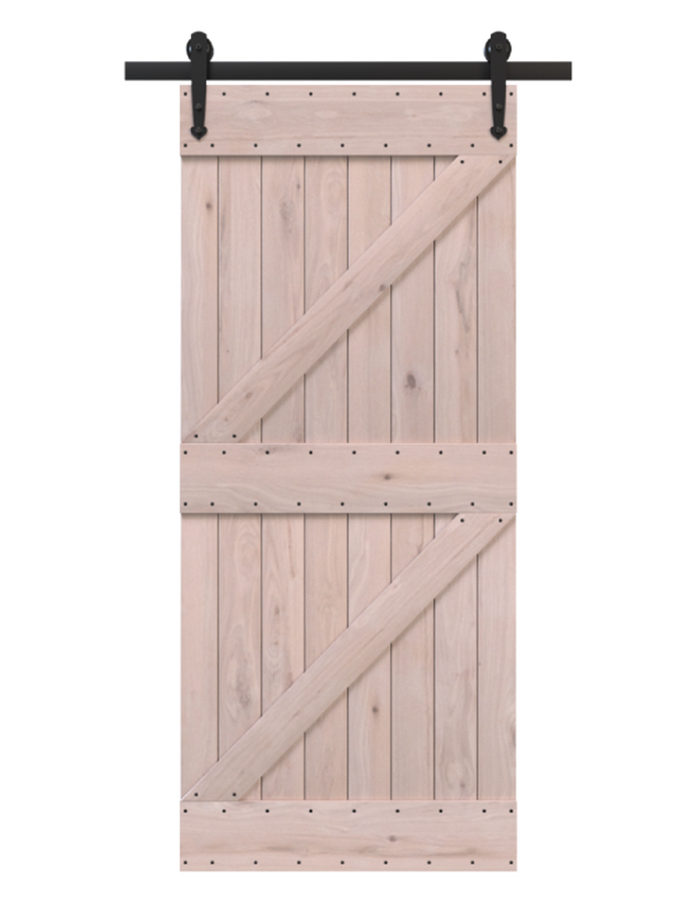 portland unfinished wood double z style barn door