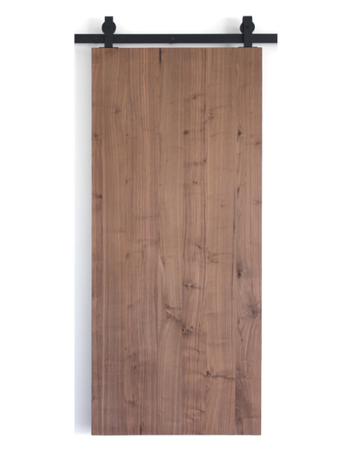walnut slab wood barn door
