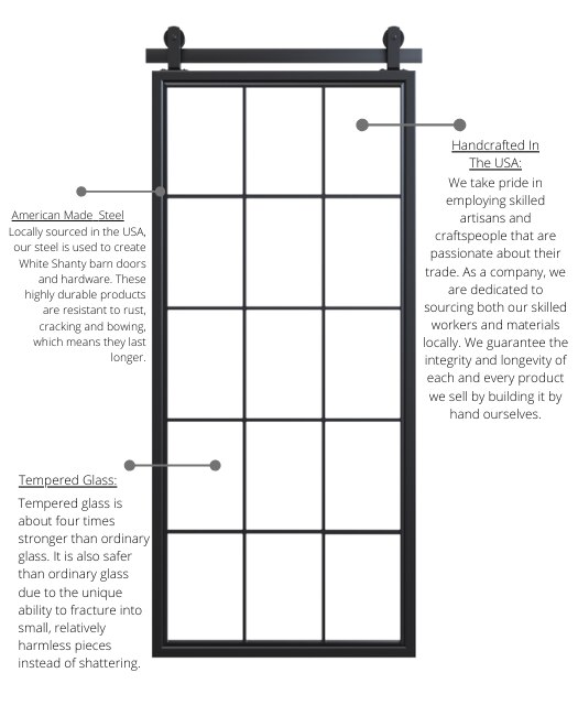 white shanty french style doors