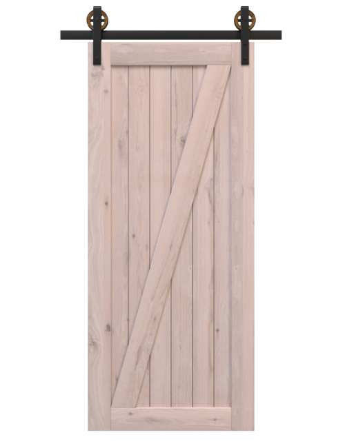 unfinished wood  z panel elegant barn door