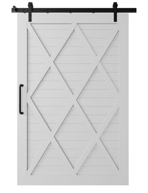 The Camila Four X Pattern Custom Size Sliding Barn Door