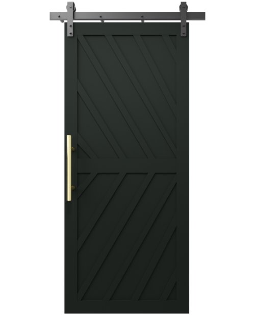 The Nora Diagonal Wood Pattern Custom Sliding Barn Door