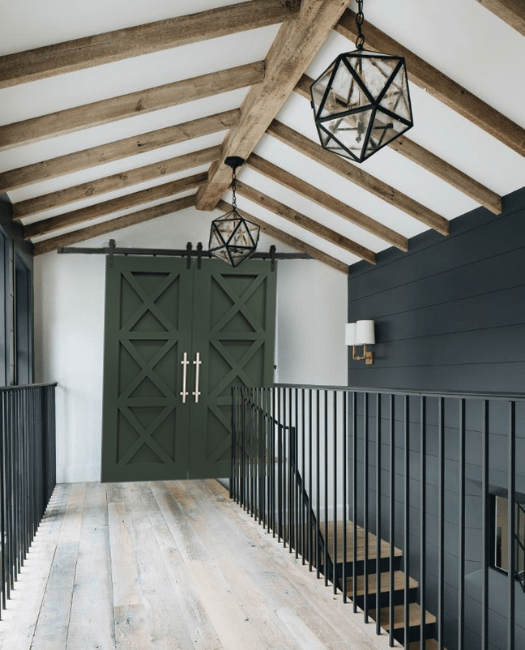 The Ava Custom Double Sliding Barn Door - Lifestyle Hallway