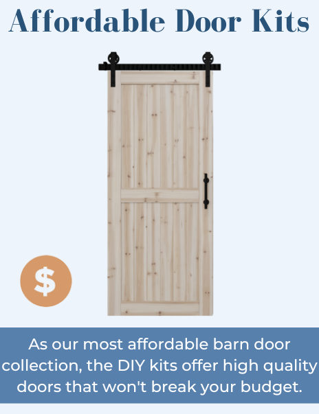 Stile & Rail DIY Barn Door Kit without Center Stile - Affordable Door Kits