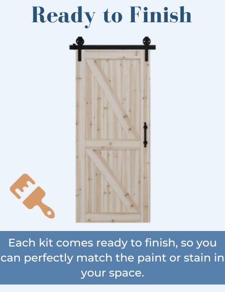 Stile & Rail DIY Barn Door Kit - Full Diagonal - Ready to Finish