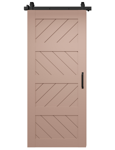 Meander Barn Door - sliding barn door with zig zag pattern in panels