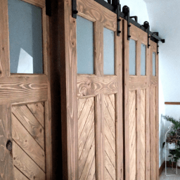 Custom Sliding Bypass Wood Barn Door 256X256