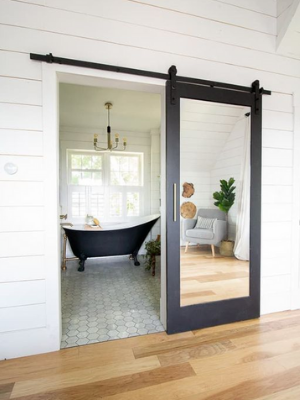 Sliding Mirror Barn Doors | White Shanty