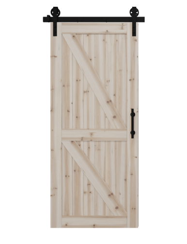 Unfinished Wood Sliding Barn Doors