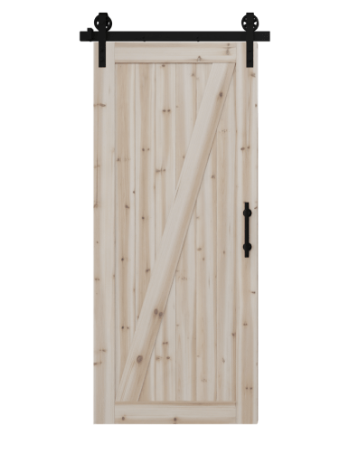 Unfinished Wood Sliding Barn Doors