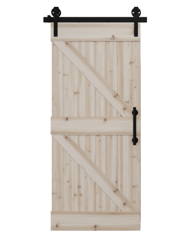Unfinished Wood Sliding Barn Doors