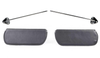 Black Sun Visor and Chrome Rod 4 Pc Set- 73-91 Chevy GMC Truck