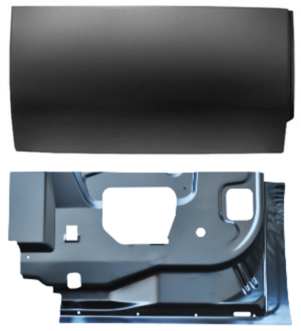 Rh - 1999-2016 Ford Superduty Rear Door Inner Bottom & Lower Door Skin Set (4 Door Extended Cab)