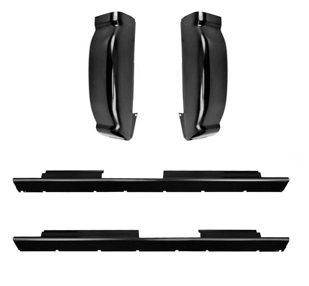 1999-2006 Chevy & Gmc Truck Outer Rocker Cab Corner Set-4 Door Crew Cab (Without Front & Rear Pillars)