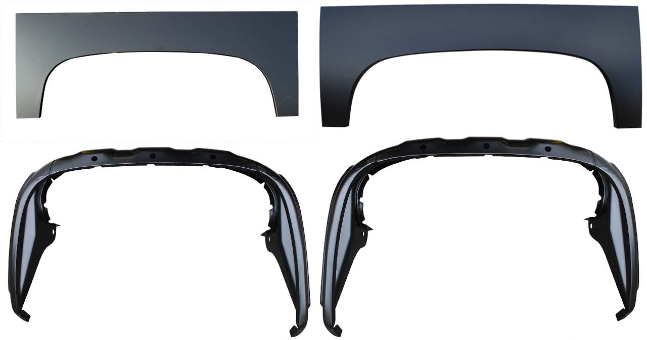 Lh & Rh - 2007-2013 Chevy Silverado Pickup Rear Upper Arches & Outer Wheelhouses