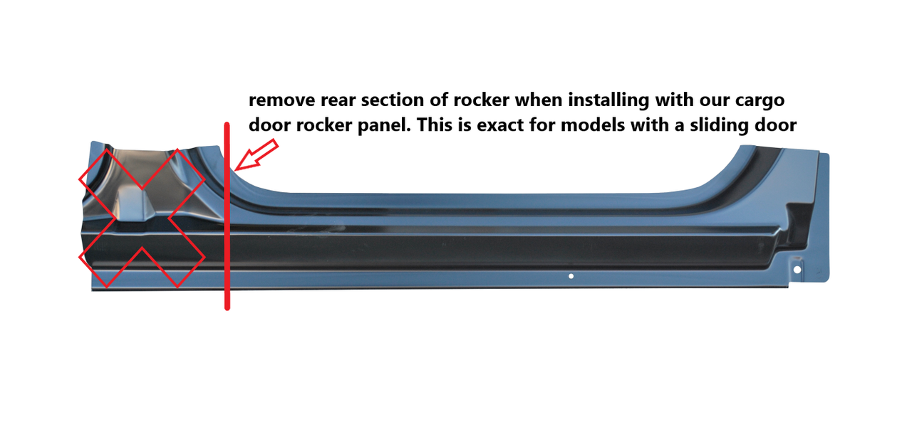 Lh Rh 1992-2024 Econoline Van Outer Rocker Panels-Under Front Doors