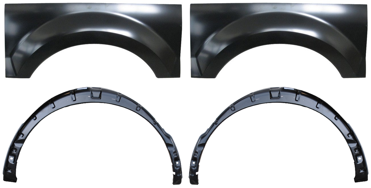Lh & Rh 2004-2008 Ford Pickup F150 Rear Wheelarch & Wheelhouse (W/O Molding Holes)