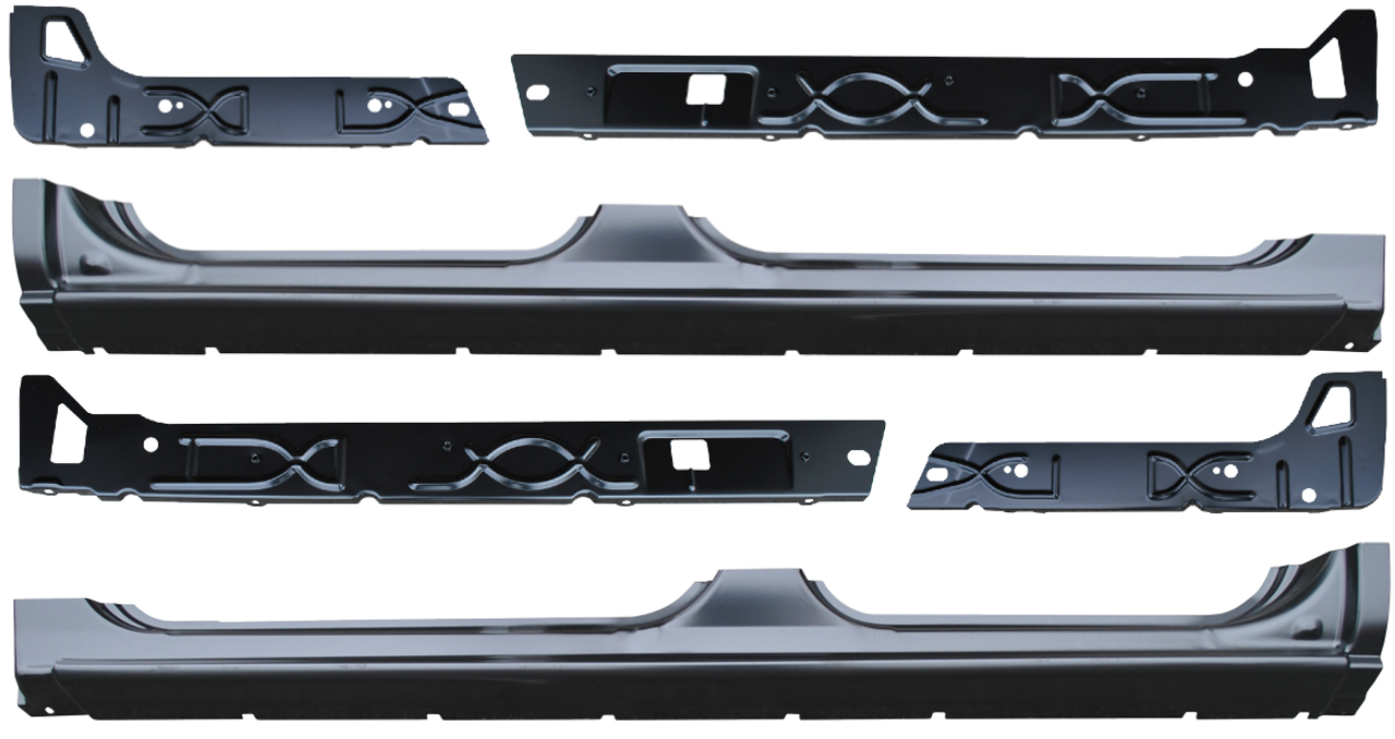 1999-2006 Chevy Gmc Pickup Inner & Outer Rocker Panel Set For 4 Door Crew Cab